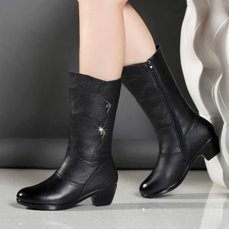 Botas Feminina de Couro Street