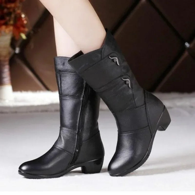 Botas Feminina de Couro Street