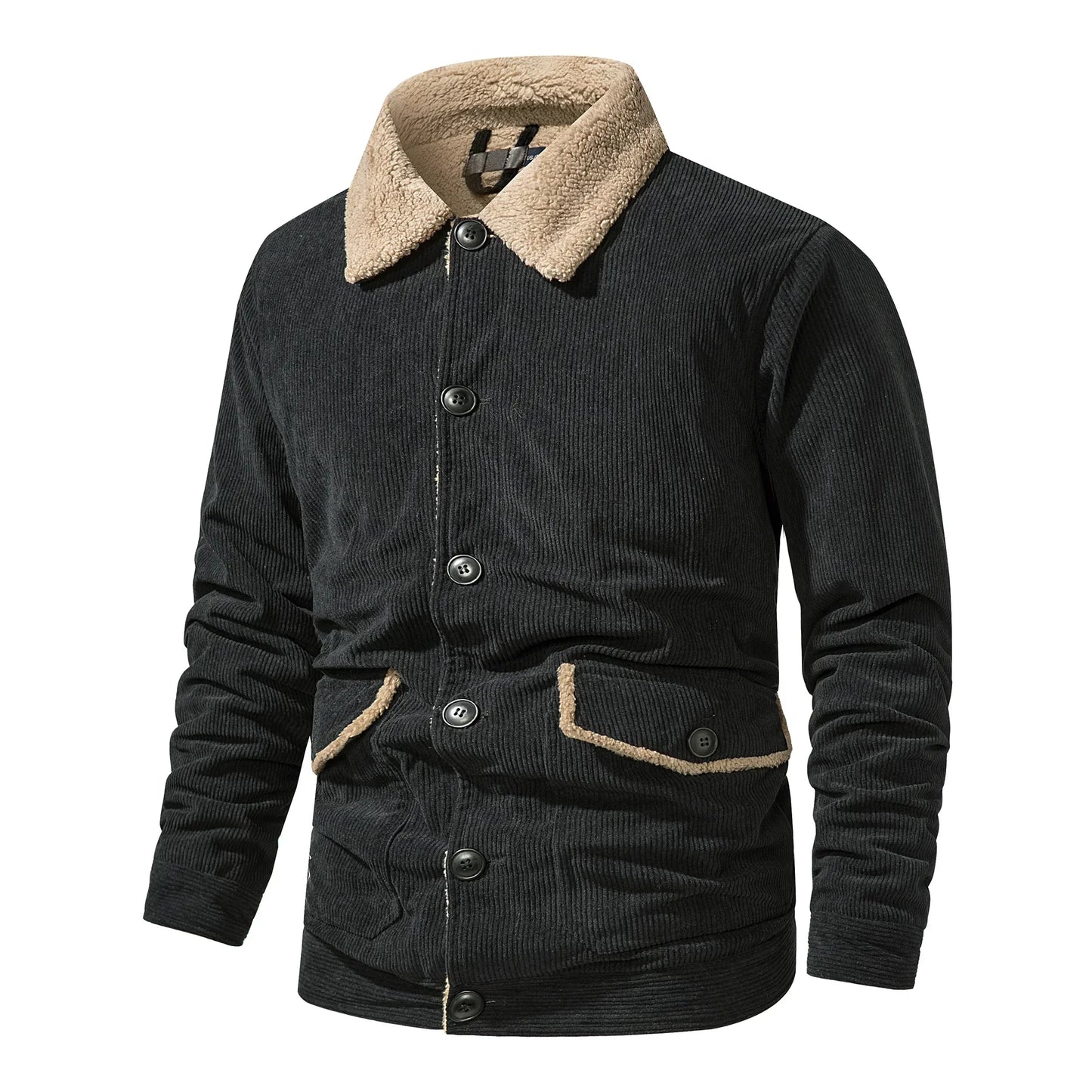 Jaqueta de Veludo Masculina de Inverno